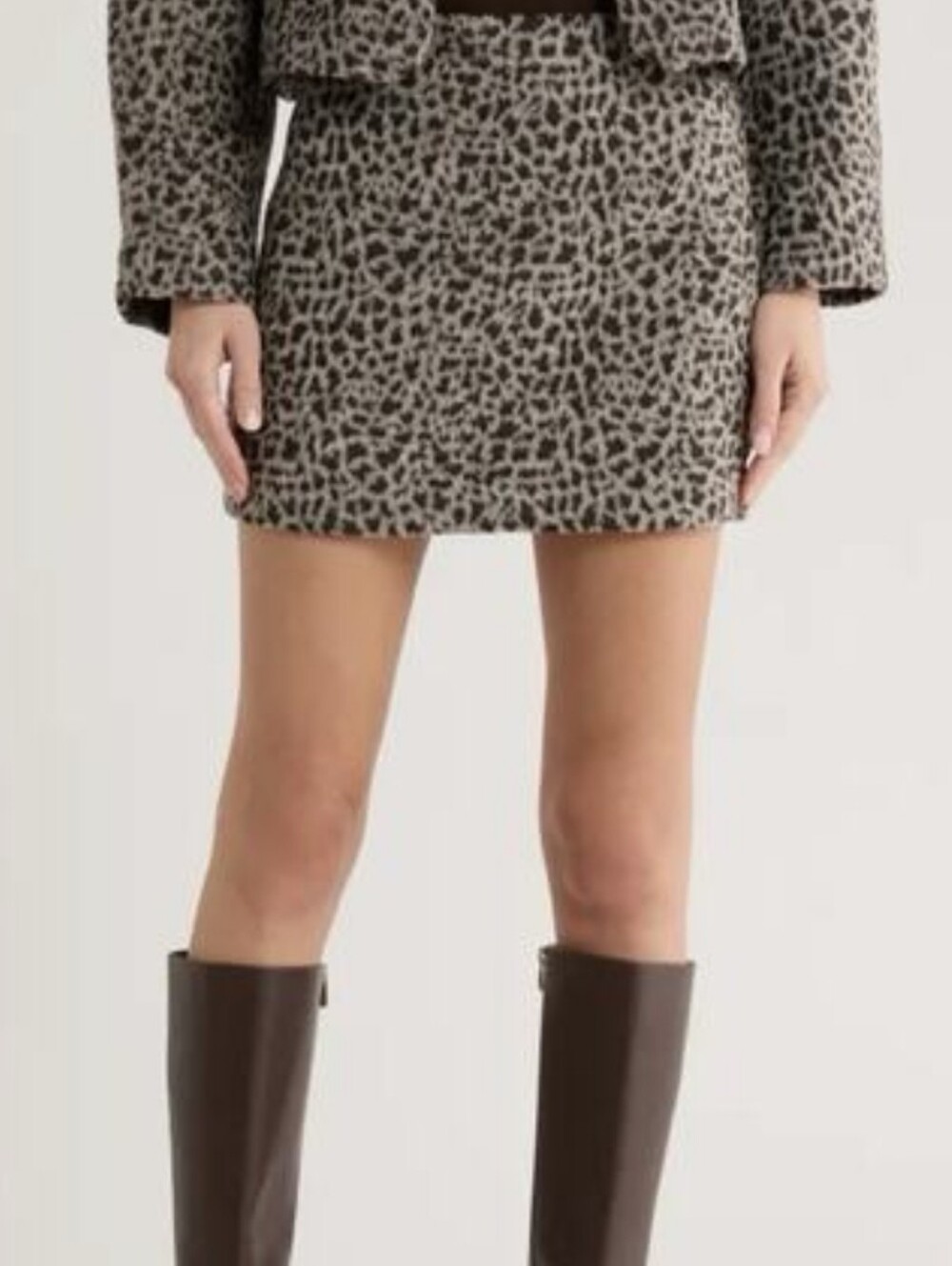 EDIT Jason Wu Faux Fur Leopard Print Mini Skirt. Brand New With Tags.